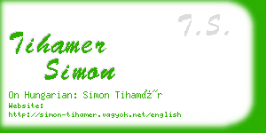 tihamer simon business card